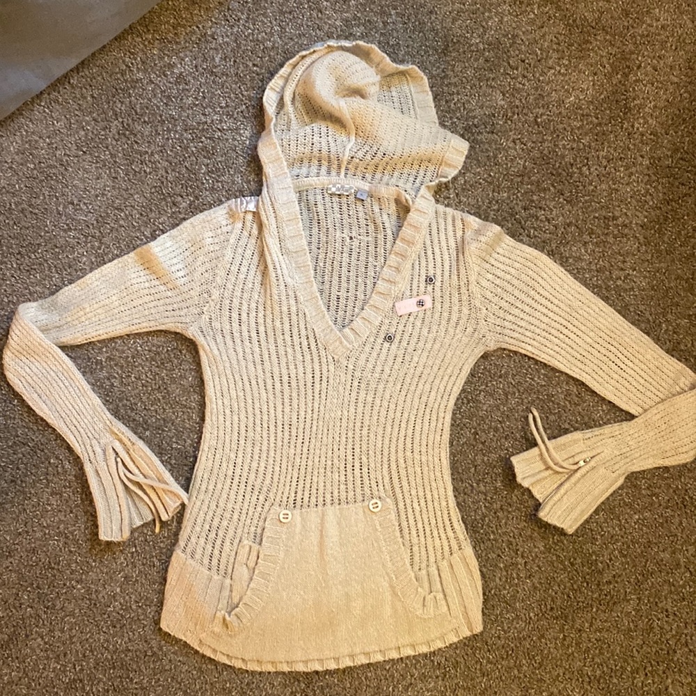 Cream Crotched Sweater